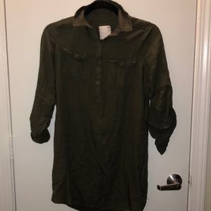 Dark green causal dress